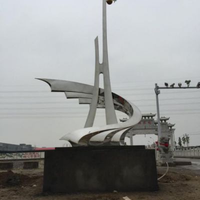 抽象标志园林不锈钢雕塑