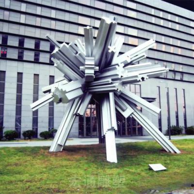 抽象标志校园不锈钢雕塑