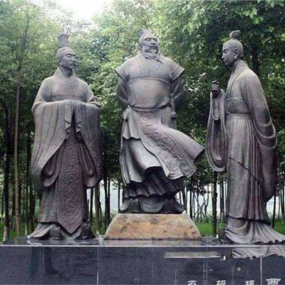 古代人物三曹景观铜雕