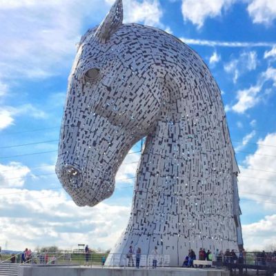 不锈钢马头城市景观雕塑