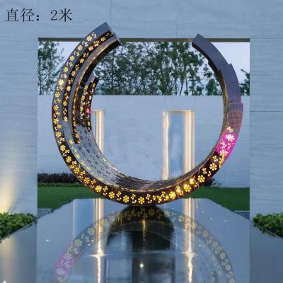 发光标志景观不锈钢雕塑