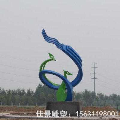 不锈钢户外抽象凤凰雕塑