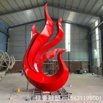 红色凤凰不锈钢商场雕塑