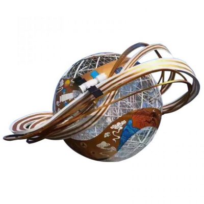 不锈钢广场地球仪彩绘雕塑