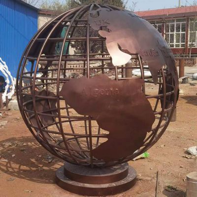 彩绘城市地球仪彩绘雕塑