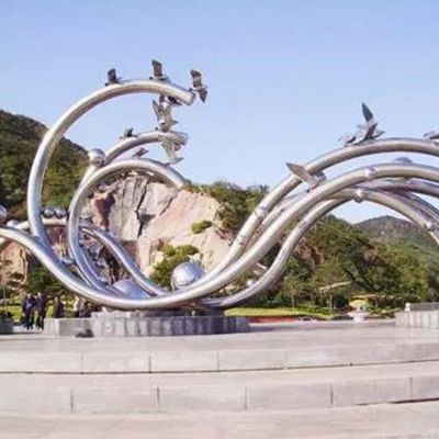 建筑标志不锈钢景观雕塑