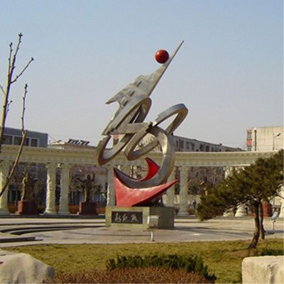 彩绘科技之星不锈钢雕塑