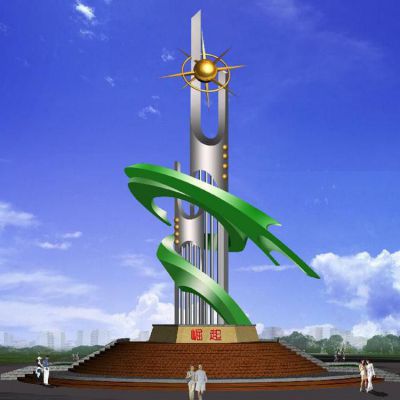 不锈钢崛起抽象抽象雕塑