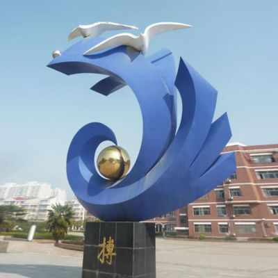不锈钢企业景观雕塑