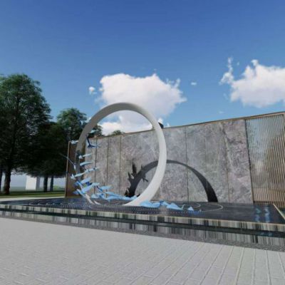 圆环雕塑 不锈钢景观雕塑厂家