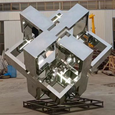 创意不锈钢魔方雕塑