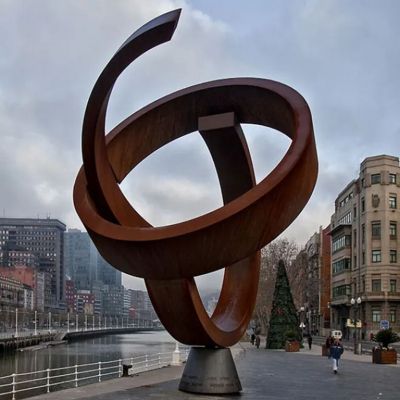 城市不锈钢飘带雕塑