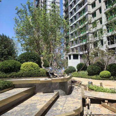 镜面浪花雕塑 不锈钢雕塑厂家