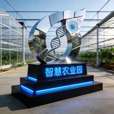 智慧农业园标志雕塑