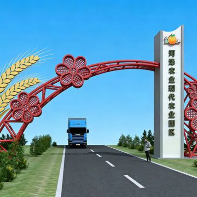 景观雕塑厂家 不锈钢拱门雕塑