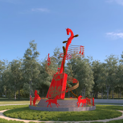 马头琴雕塑 不锈钢雕塑厂家